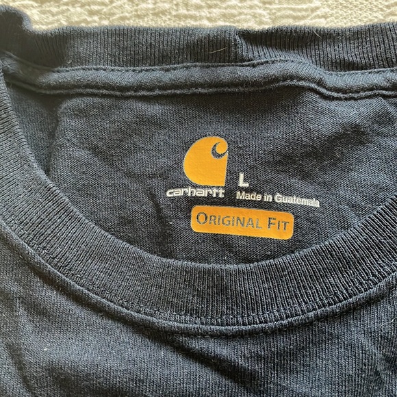 Carhartt Blue Original Fit Men's T-shirt - Picture 4 of 4